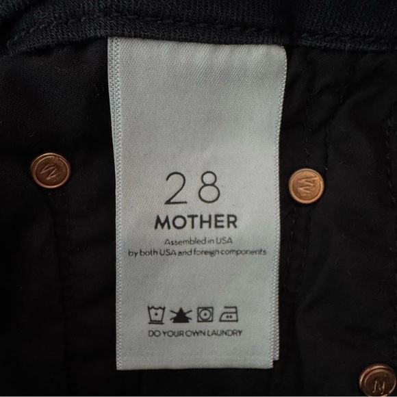 Mother The Looker Not Guilty Black Jeans Mid Rise Skinny Size 28 - Picture 11 of 13